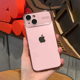 iPhone 15 Series Luxury Backplane Glass Chromatic Lens Shield Case Cover
