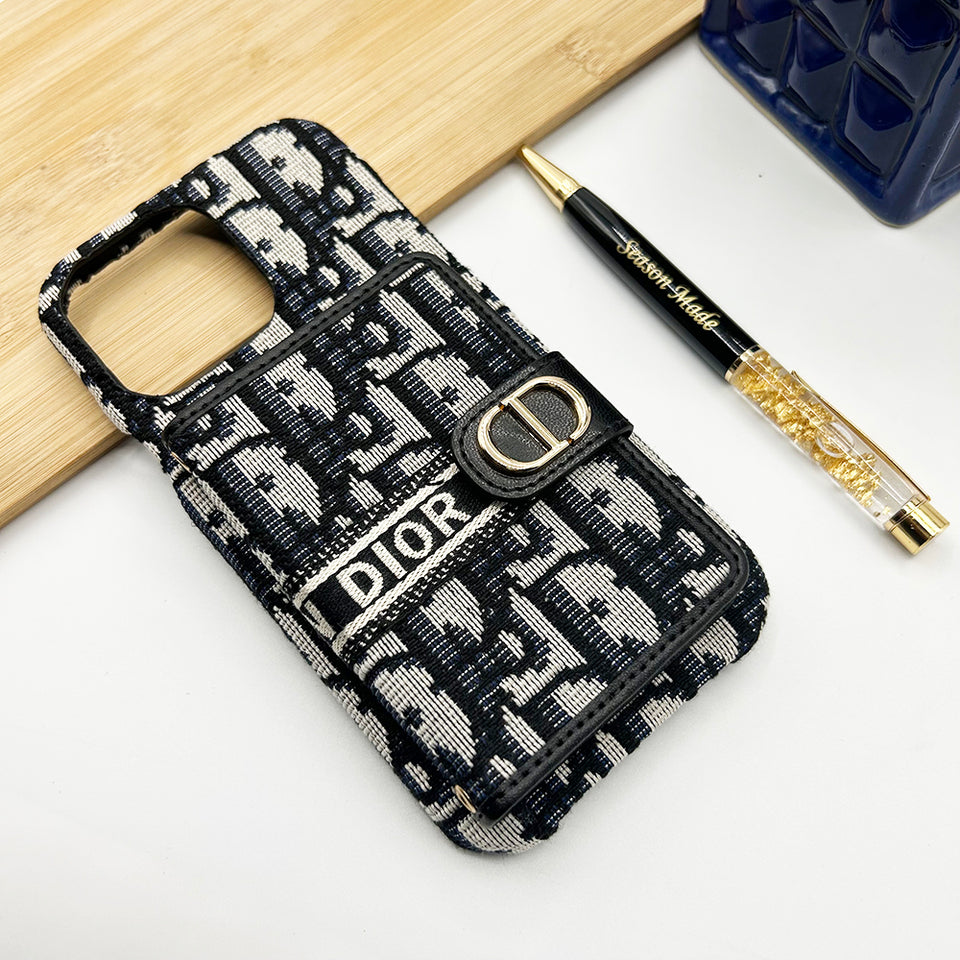 iPhone Luxury Brand CD Wallet Case Cover