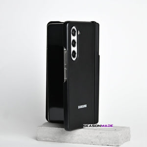 Samsung Galaxy Z Fold 5 Leather Flip Case With S-Pen Full Set Black