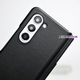 Samsung Galaxy Z Fold 5 Leather Flip Case With S-Pen Full Set Black