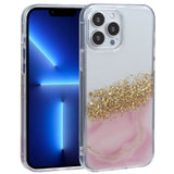 iPhone 15 Series TPU Marble Glitter Shimmer Case Cover