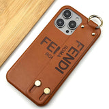 iPhone 15 Series Luxury Brand FD Belt Strap Holder Case Cover