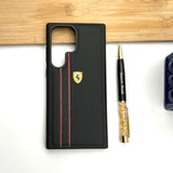 Samsung Galaxy S22 Ultra Ferrari Stripe Leather Case Cover