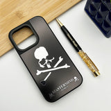 iPhone Black Matte Mirror Snake And Skull Design Case Cover