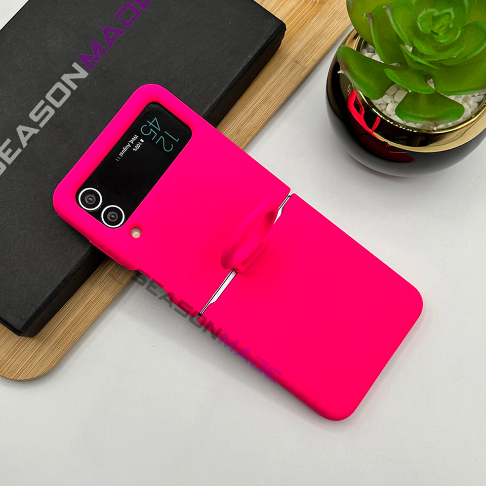 Samsung Galaxy Z Flip 4 Silk Feel Neon Silicone Case Cover