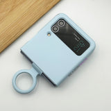 Samsung Galaxy Z Flip 4 Silk Feel Silicone Case Cover With Ring Holder