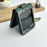 Samsung Galaxy Z Flip 6 Indian Art Designer Cover With Bracelet and Card Holder