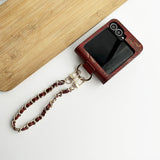 Samsung Galaxy Z Flip 6 Indian Art Designer Cover With Bracelet and Card Holder