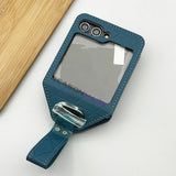 Samsung Galaxy Z Flip 5 Stitched Leather With Screen Protector Case Cover