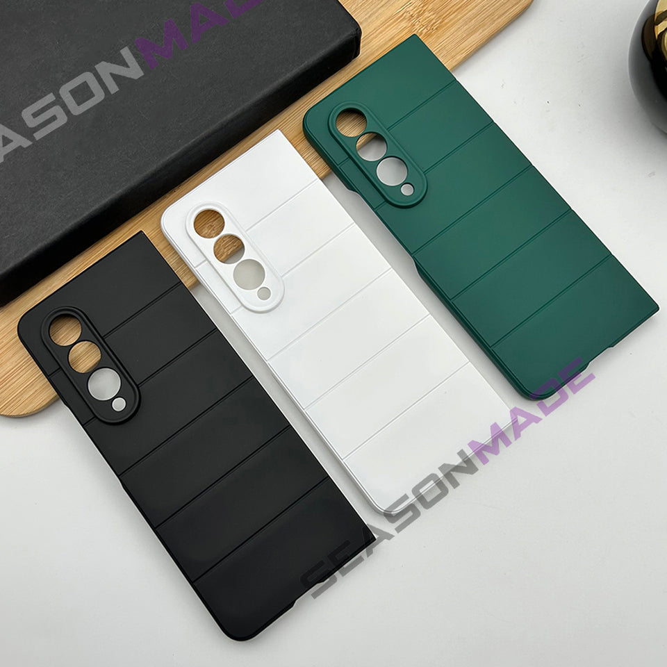 Samsung Galaxy Z Fold 4 Matte Finish Horizontal Stripe Design Case Cover
