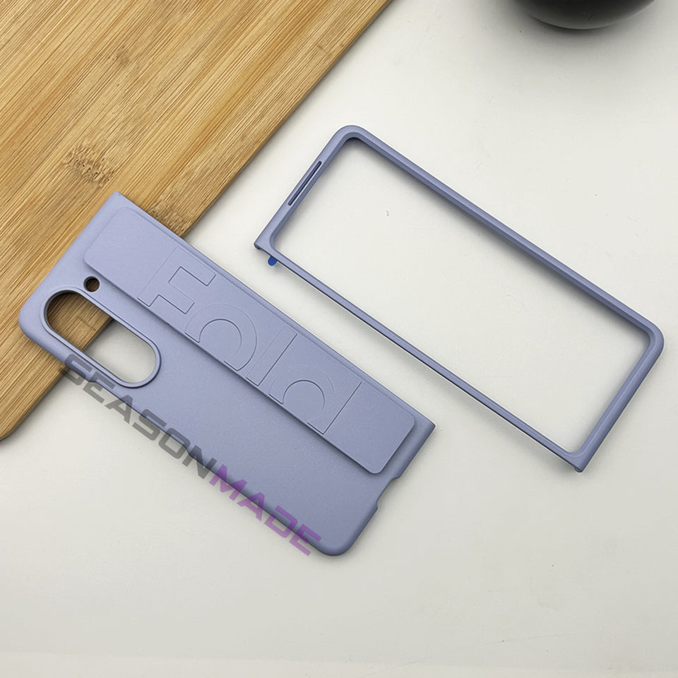 Samsung Galaxy Z Fold 5 Silk Hard Shell Strap Holder Case