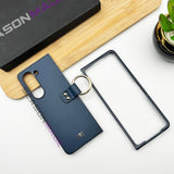 Samsung Galaxy Z Fold 5 Leather Inside Velvet With Ring Holder Case Cover