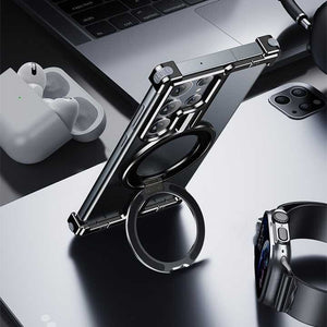Samsung Galaxy S24 Ultra Metal Magsafe Case Magnetic Ring Kickstand Holder