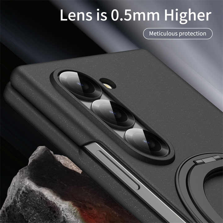 Samsung Galaxy Z Fold 6 Matte Finish Magnetic Magsafe Rotating Ringstand Case