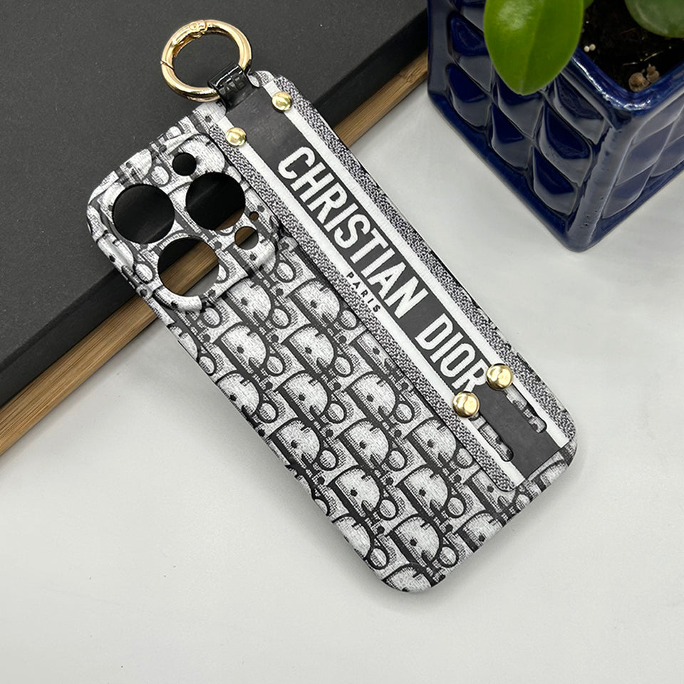 iPhone Luxury Brand CD Belt Strap White Pattern Cover Case