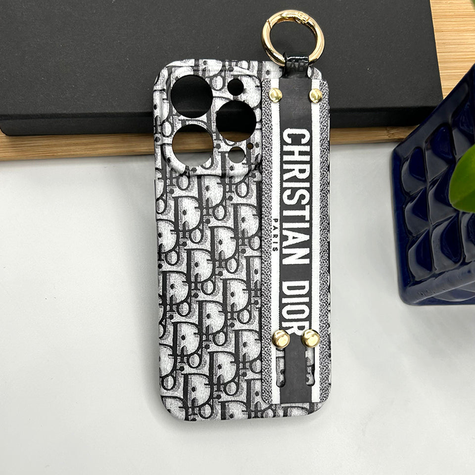 iPhone Luxury Brand CD Belt Strap White Pattern Cover Case