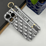 iPhone Luxury Brand CD Belt Strap White Pattern Cover Case