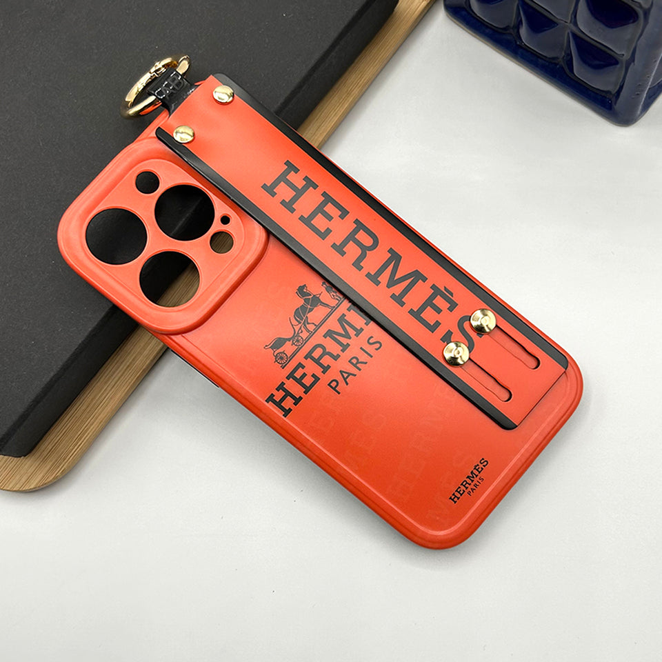 iPhone Luxury Brand Strap Belt Case Cover Orange