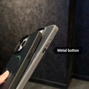 iPhone 16 Series Carbon Fibre With Magnetic Magsafe Ring Stand Case