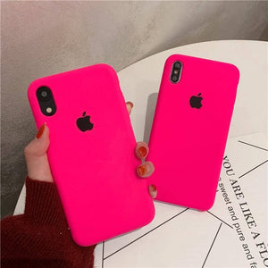 iPhone 15 Series Liquid Silicone Case Cover Hot Pink