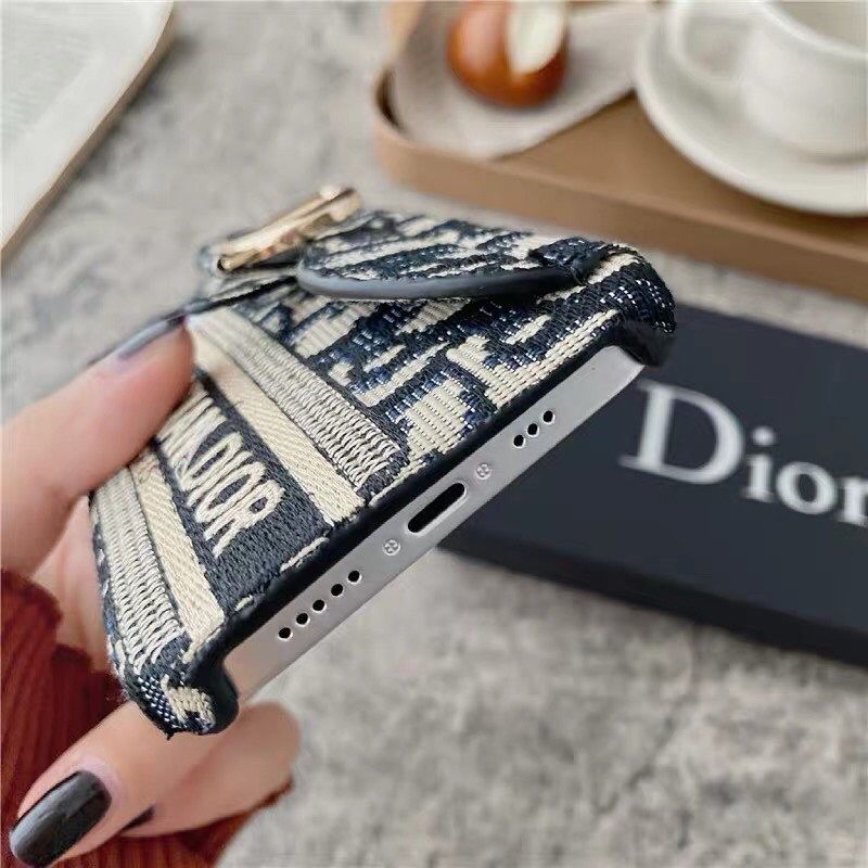 iPhone 15 Series Luxury Brand CD Card Holder Case Cover