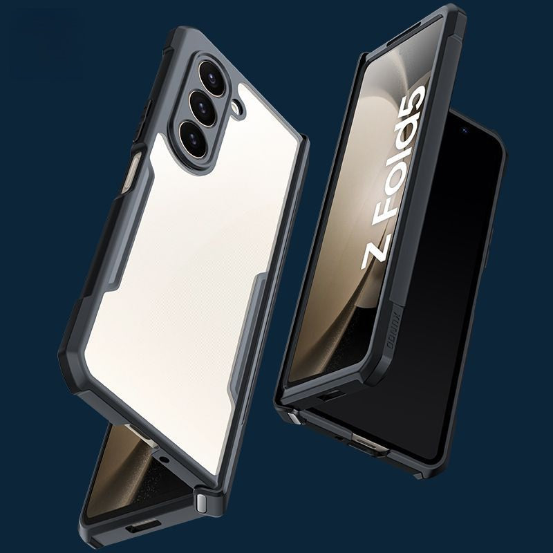 Hybrid Glass & Acrylic Case for Samsung Galaxy Z Fold 6 | Rugged Shockproof Airbags Bumper
