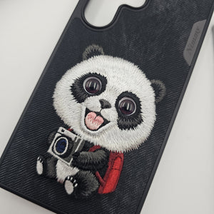 Samsung Galaxy S25 Ultra Animal 3D Embroiderey Leather Magsafe Case