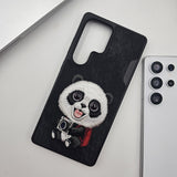 Samsung Galaxy S25 Ultra Animal 3D Embroiderey Leather Magsafe Case