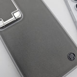 Samsung Galaxy S25 Ultra Dotted Feel Leather Foldable Stand Camera Protection Case Gray