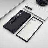 Samsung Galaxy Z Fold 6 PU Leather Kickstand Front Screen Protector Case