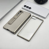Samsung Galaxy Z Fold 6 PU Leather Kickstand Front Screen Protector Case