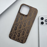 iPhone Luxury Brand CD Embossed Leather Case