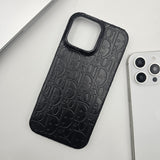 iPhone Luxury Brand CD Embossed Leather Case