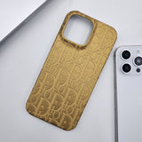 iPhone Luxury Brand CD Embossed Leather Case