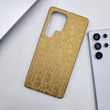 Samsung Galaxy S25 Ultra Luxury Brand CD Embossed Leather Case