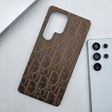 Samsung Galaxy S25 Ultra Luxury Brand CD Embossed Leather Case