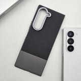 Samsung Galaxy Z Fold 6 Dotted Feel Leather Dual Shade Metal Camera Protection Case