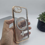 iPhone 16E Luxury Side Diamond Shimmer Magsafe Case