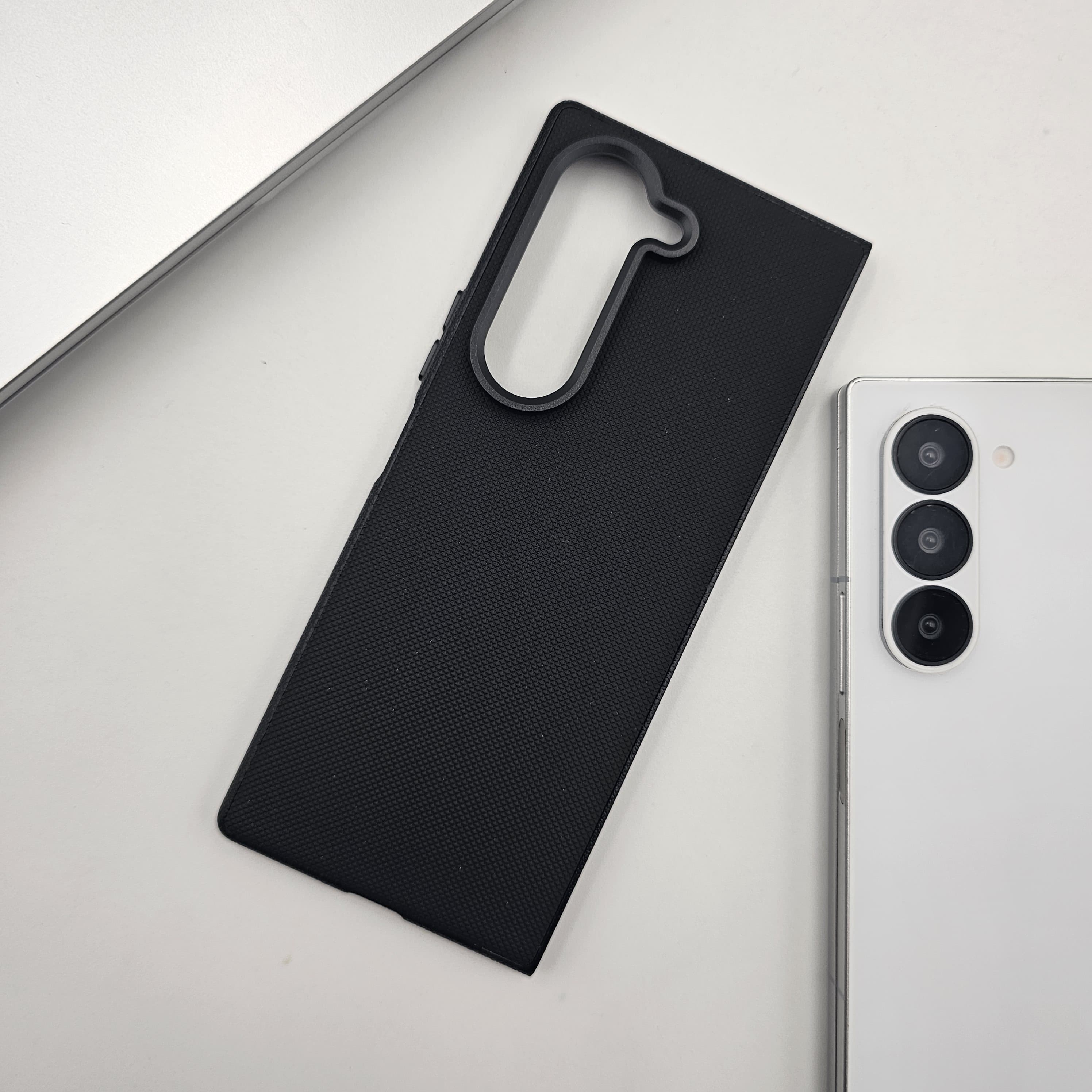 Samsung Galaxy Z Fold 6 Frost Texture Metal Camera Bump Protection Case