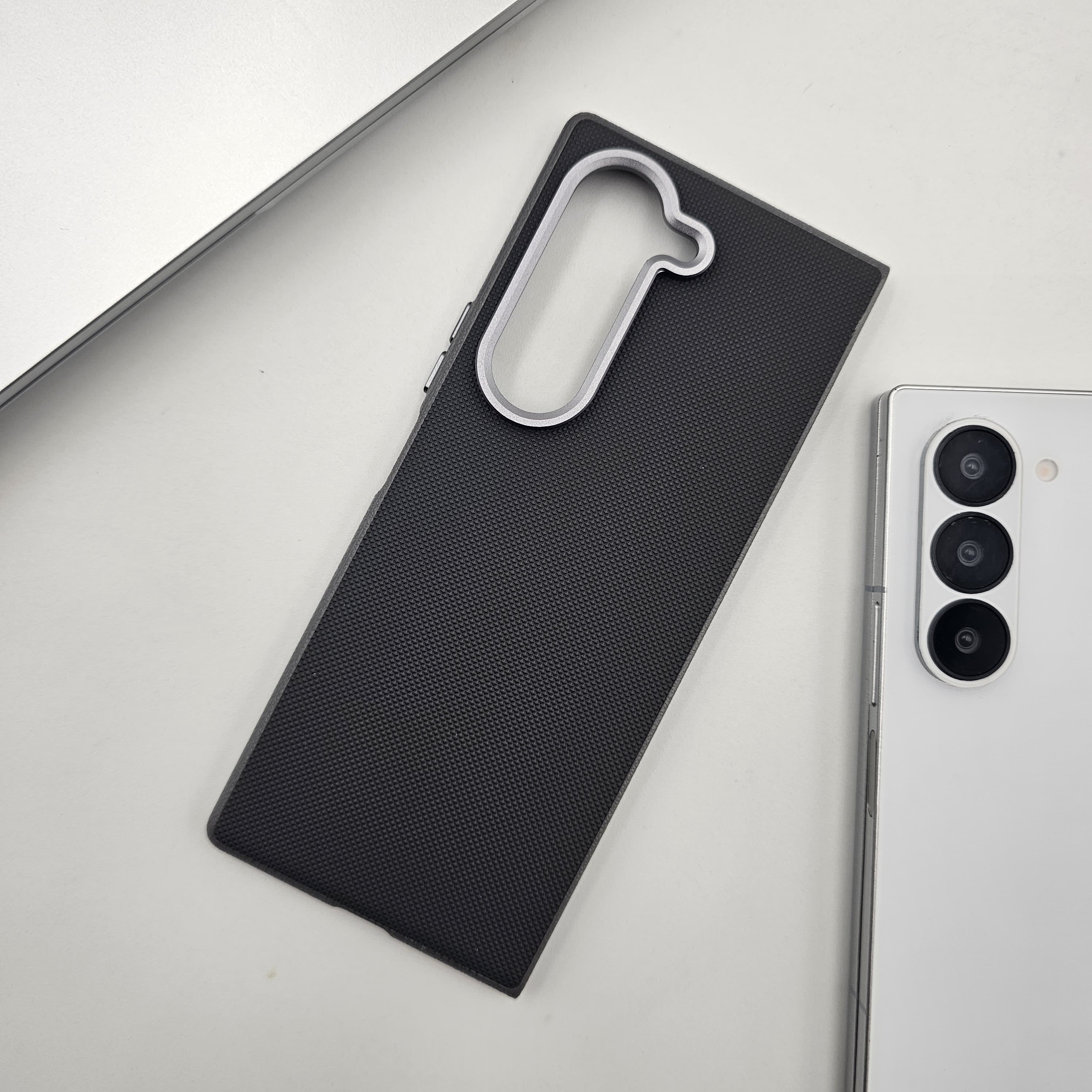 Samsung Galaxy Z Fold 6 Frost Texture Metal Camera Bump Protection Case