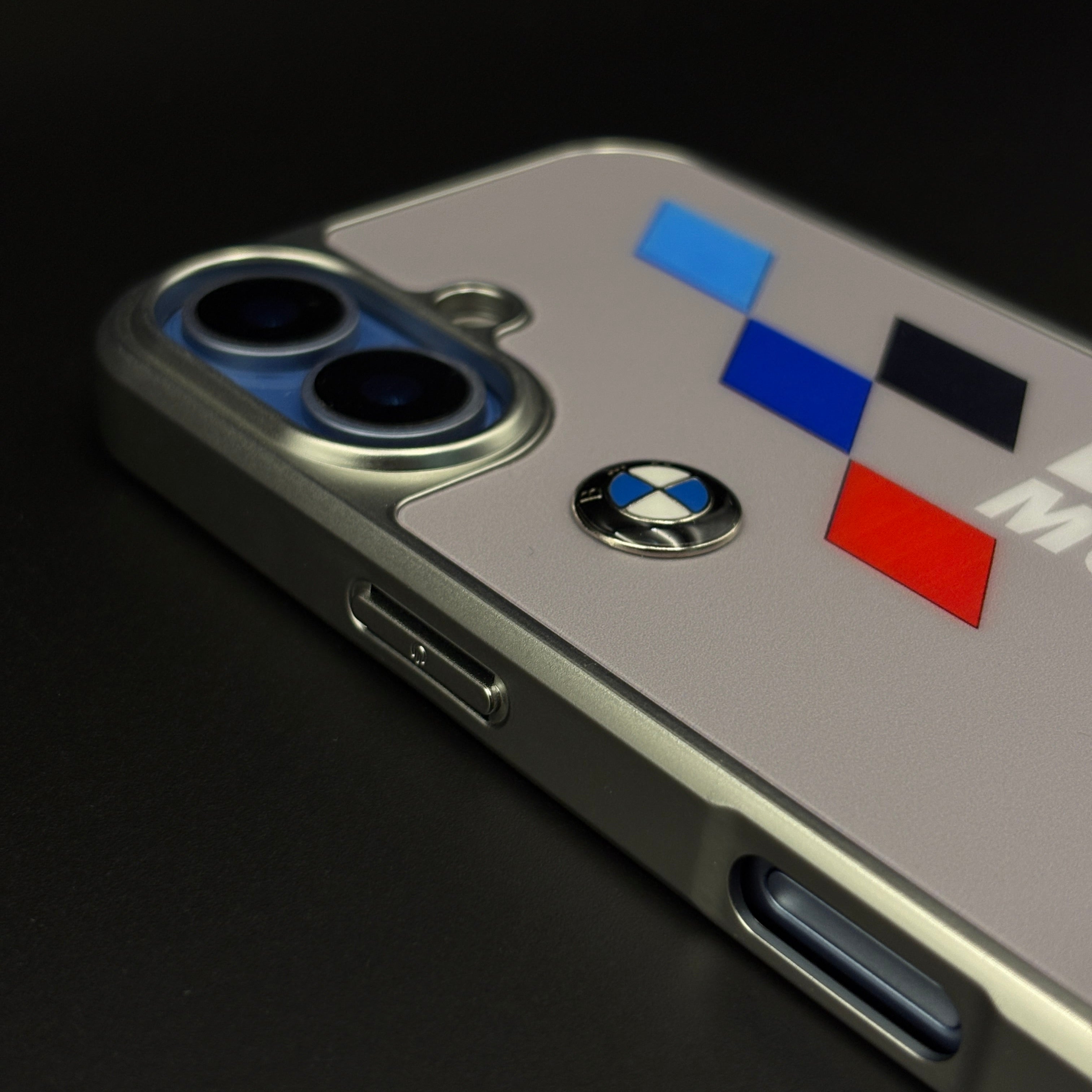 Motorsport Metal Style Frame Hard Case Cover for iPhone 17