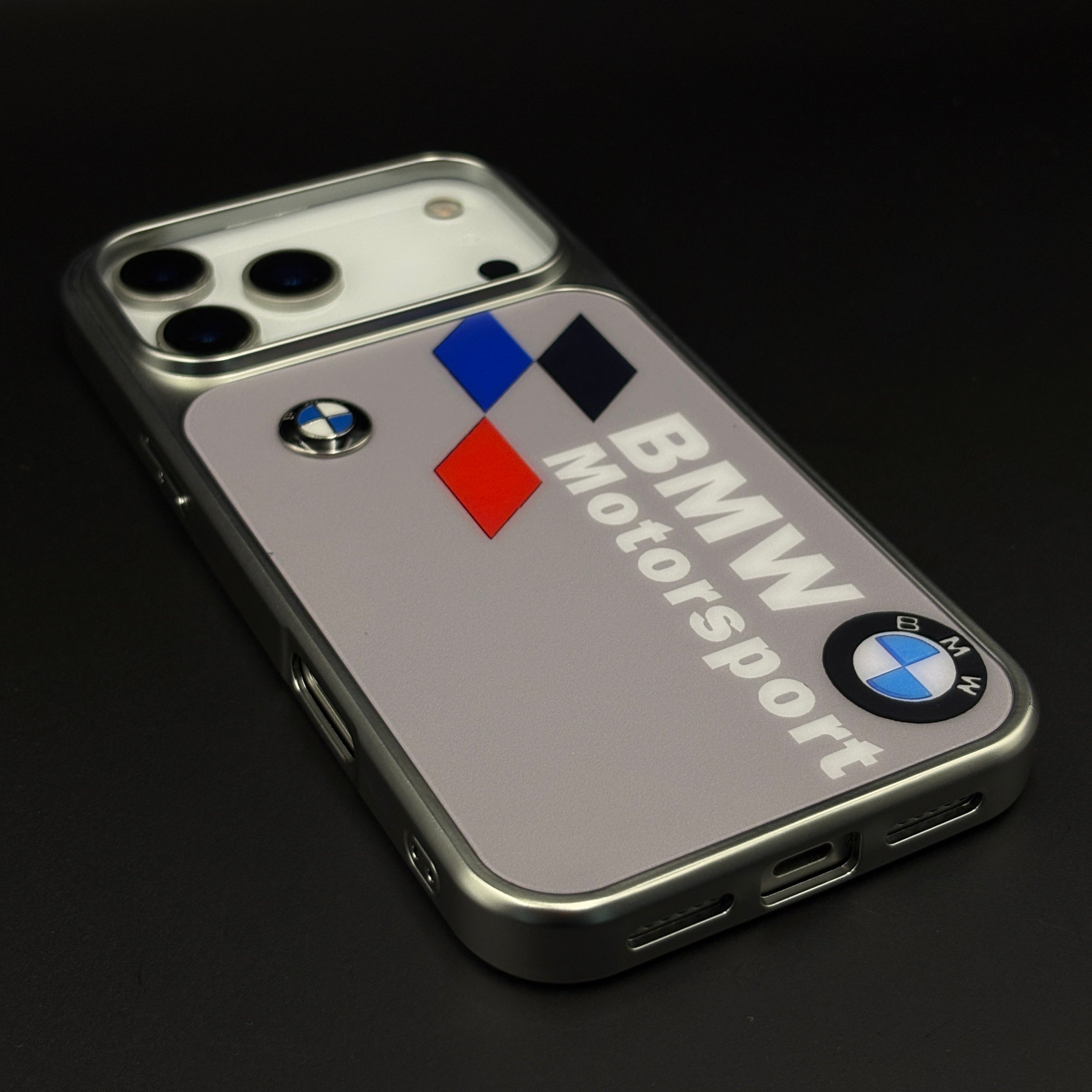 Motorsport Metal Style Frame Hard Case Cover for iPhone 17 Series