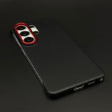 Frameless Dual Tone Bezel Leather Hidden MagSafe Case for Samsung Galaxy S26 Ultra