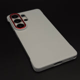 Frameless Dual Tone Bezel Leather Hidden MagSafe Case for Samsung Galaxy S26 Ultra