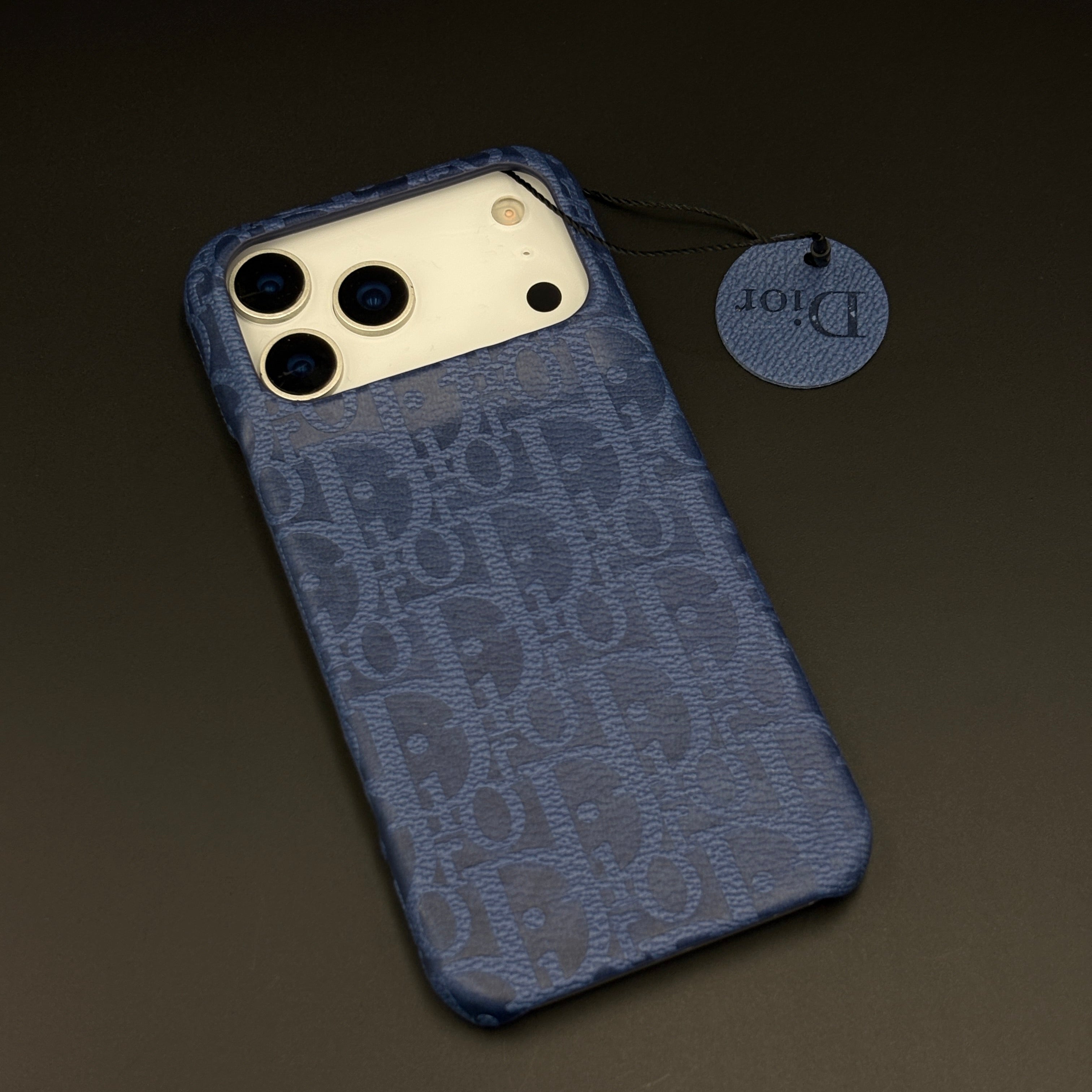 Luxury Oblique CD Monogram Blue Mobile Case Cover for iPhone 17 Series | Premium Designer inspired