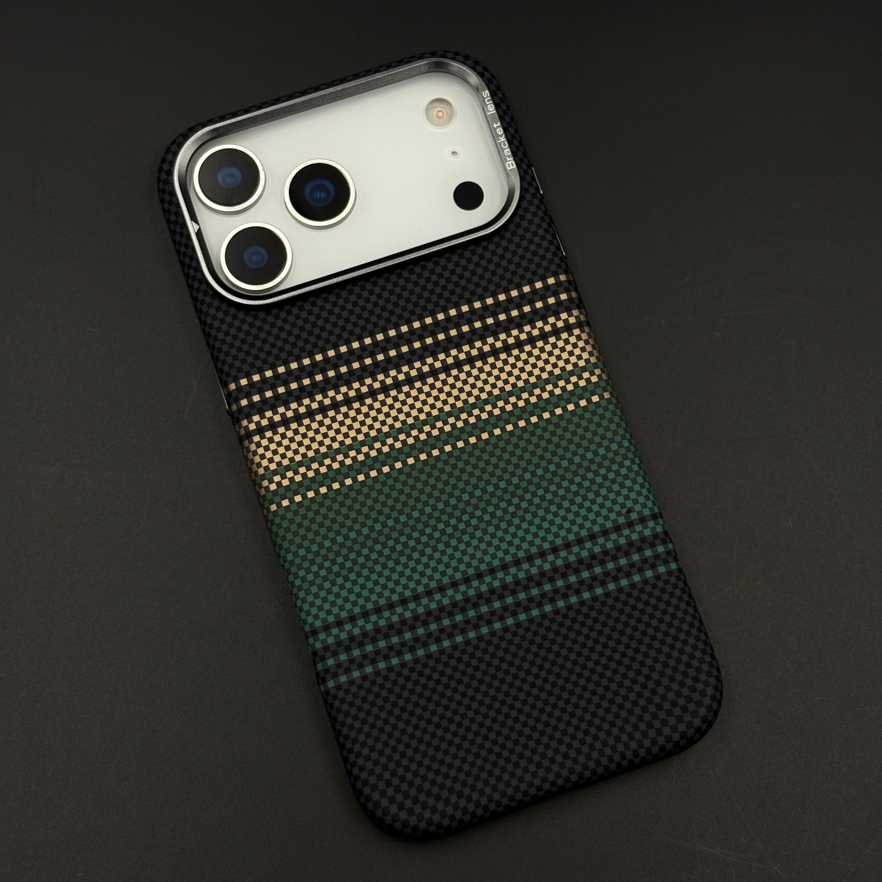 Pixelated Premium Slim Phone Case Cover for iPhone 17 Series | Rare Aramid Texture Finish | Real Carbon Fibre Feel | Hidden MagSafe