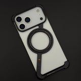 Z Bracket 360 Rotating MagSafe Phone Case Cover for iPhone 17 Series | Metal Frameless Edition