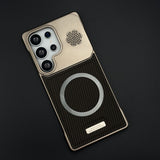 Luxury Leather MagSafe Phone Case Cover for Samsung Galaxy S25 Ultra | Dual-Tone  Borderless Design