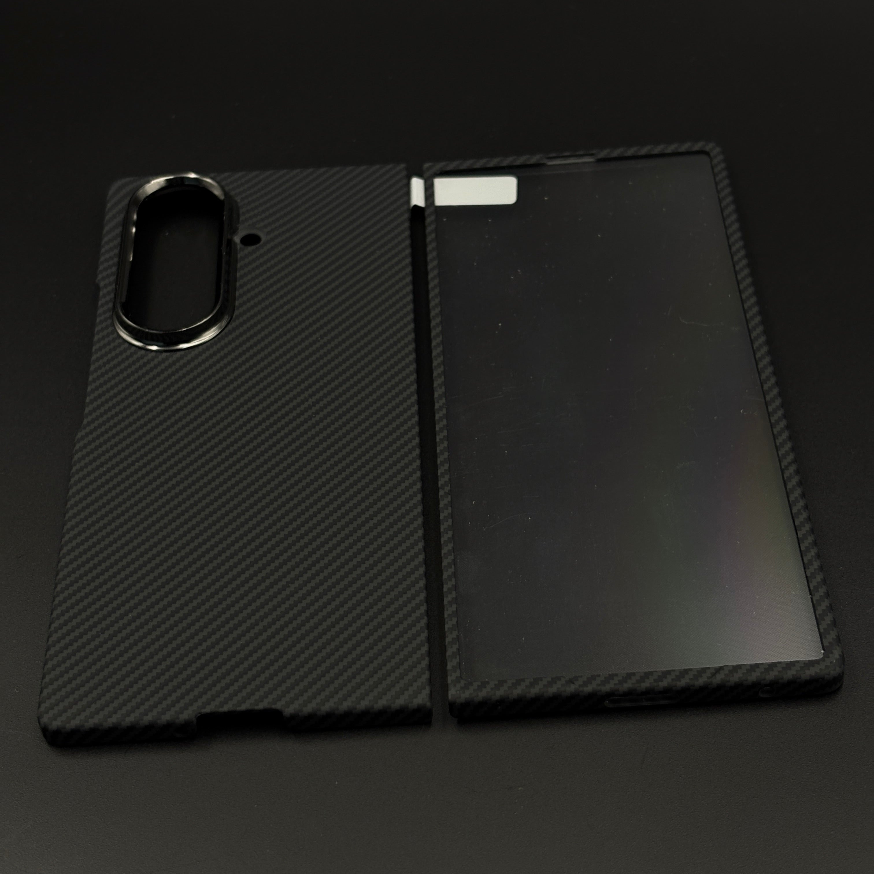 Carbon Fiber Matte Case with Front Screen Protector for Samsung Galaxy Z Fold 7