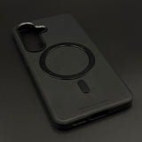Luxury Leather MagSafe Mobile Case Cover for Samsung Galaxy S26 | Magnetic Charging Support